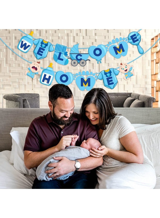 ZYOZIQUE Baby Boy Welcome Home Decoration Kit Banner For Baby Shower/Welcome Party/Birthday Party Supplies, Blue - Image 5