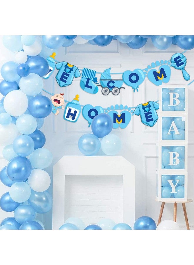 ZYOZIQUE Baby Boy Welcome Home Decoration Kit Banner For Baby Shower/Welcome Party/Birthday Party Supplies, Blue - Image 4