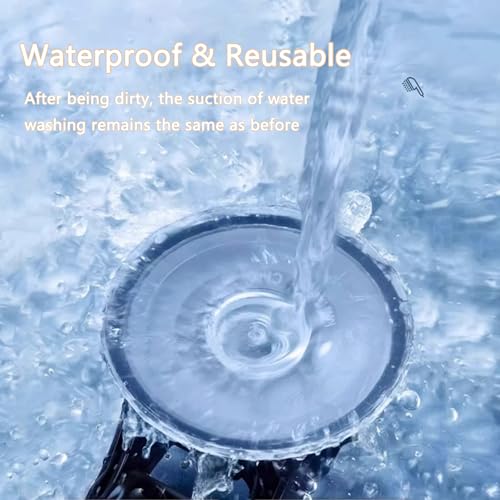 Resdenio Shower Head Holder - Strong Suction Cup No Drilling Showerhead Bracket Waterproof Handheld Shower Holder, Adjustable Wand Holder for RV, Kids, Bathroom (Silver) - Image 5