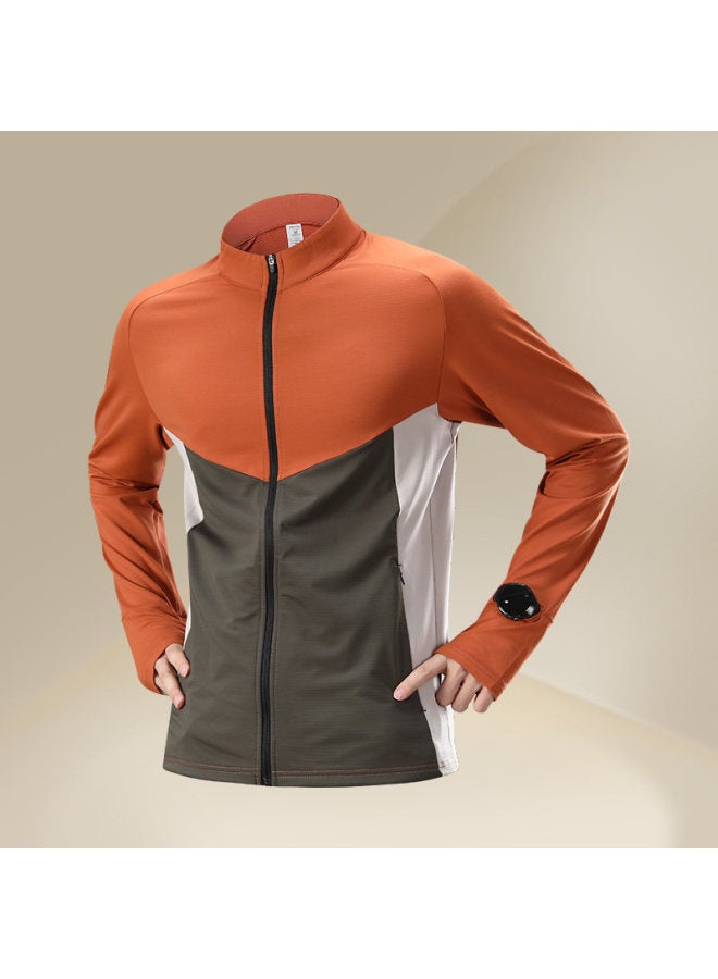 Autumn And Winter Fitness Running Windbreaker Jacket Outdoor Fleece Sportswear Trade Stand-up Collar Sports Jacket Customization