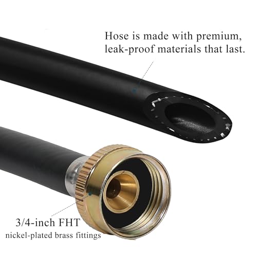 atadbtae Dehumidifier Hose, ¾ Inch FHT Connection, No Kink, Black (12FT) - Image 5