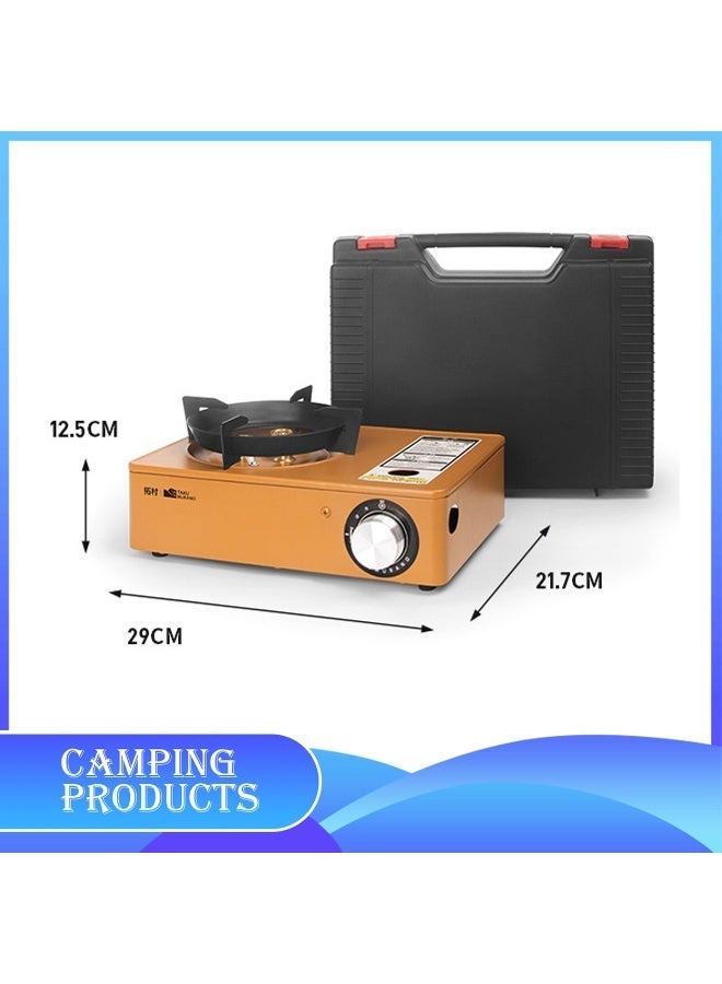 Manful Portable Camping Gas Stove with Carrying Case Brown – Single Burner Outdoor Camping Stove for Hiking, Tailgating, Emergency & Travel Cooking - Image 3
