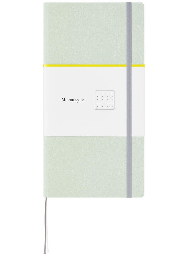 Maruman MNEMOSYNE Journal Notebook, 8.5 x 6.02 Inches (A5), 5mm dot grid, Hard cover with Elastic band, Bookmarks & Inner pocket, 90 gsm, 120 Sheets/240 Pages, Mint Green, 1 ea. (N888-53) - Image 2