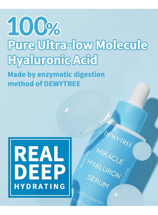 DewyTree Miracle Hyaluron Serum Hyaluronic Acid Facial Serum With Peptides Panthenol And Ceramide For Lifting Effect Antiaging & Repairing Skin Barrier 1.35 Fl.Oz. - Image 4