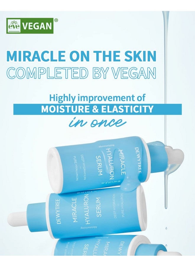 DewyTree Miracle Hyaluron Serum Hyaluronic Acid Facial Serum With Peptides Panthenol And Ceramide For Lifting Effect Antiaging & Repairing Skin Barrier 1.35 Fl.Oz. - Image 2