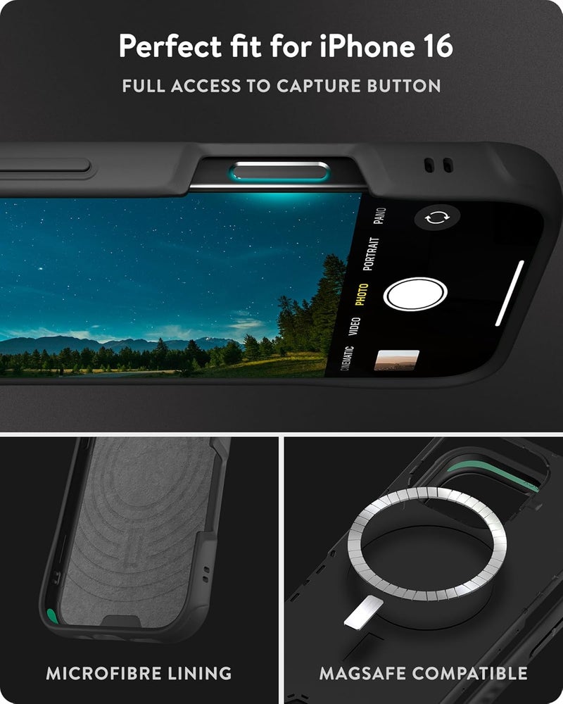 Mous for iPhone 16 Pro Max Case MagSafe Compatible - Limitless 6.0 - Speckled Black Fabric - Protective Shockproof Phone Cover - Image 4
