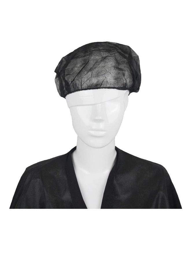 Disposable Bouffant Hair Net Kitchen Bathroom Cafeteria Restaurant Elastic Shower Cap Black - Image 2