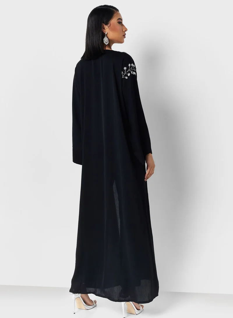 Khizana Embellished Detail Abaya