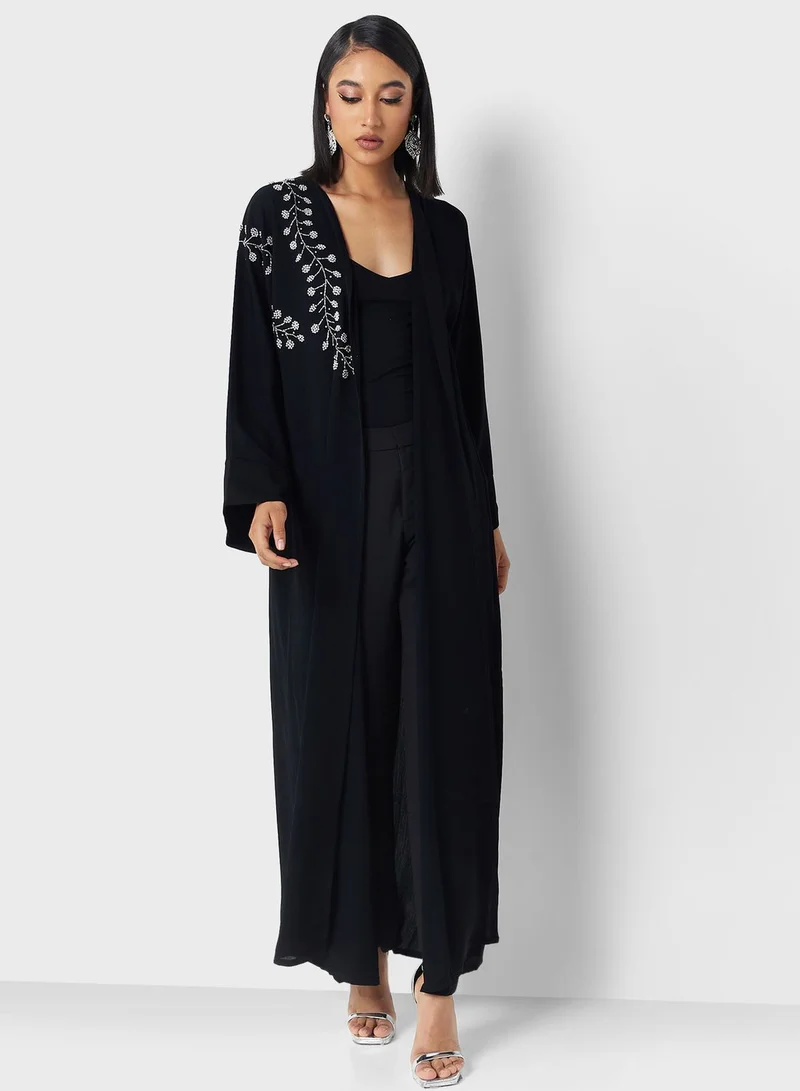 Khizana Embellished Detail Abaya