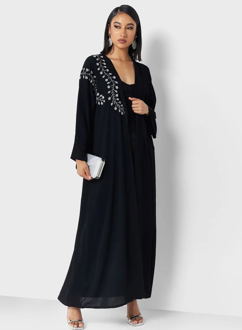 Khizana Embellished Detail Abaya