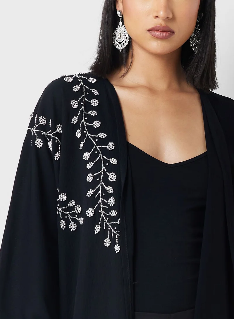 Khizana Embellished Detail Abaya