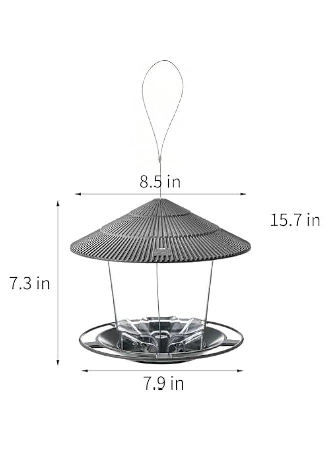 TRASSLE Bird Feeders for Outside, Bird Feeder, Wild Bird Seed for Outside Feeders, Squirrel Proof Birds Feeder and Garden Decoration Yard for Bird Watchers  - Image 4