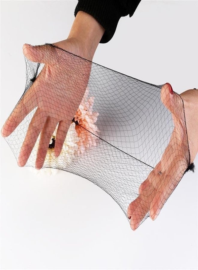 LEEMASING 100 PCS 32 Inch Invisible Hair Nets Bun Cover Elastic Edge Mesh Hairnet Stretch Cap For Food Service, Ballet Bun, Sleeping - Image 5