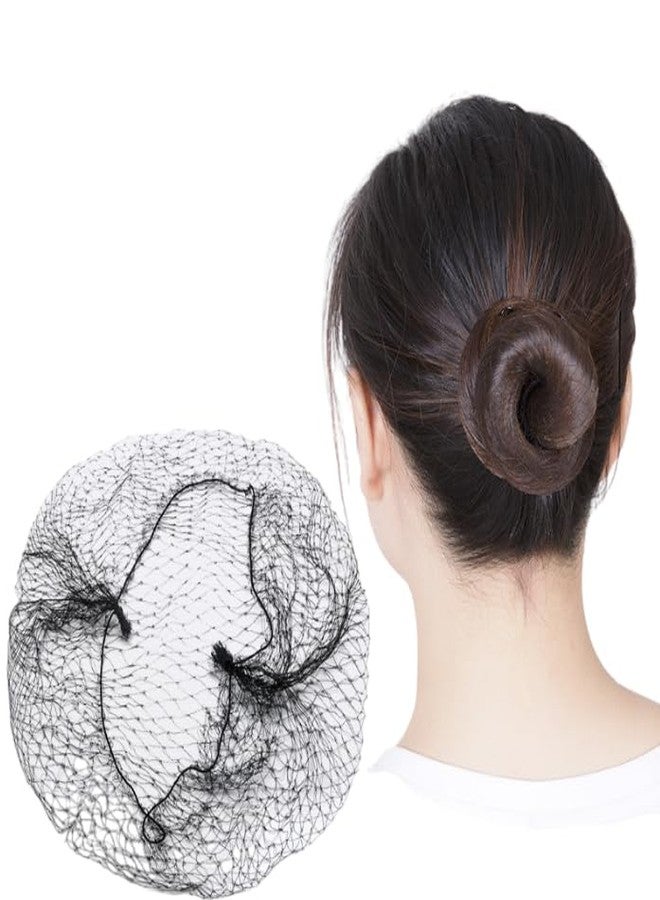 LEEMASING 100 PCS 32 Inch Invisible Hair Nets Bun Cover Elastic Edge Mesh Hairnet Stretch Cap For Food Service, Ballet Bun, Sleeping - Image 2