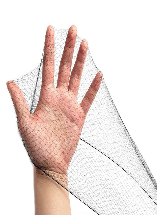 LEEMASING 100 PCS 32 Inch Invisible Hair Nets Bun Cover Elastic Edge Mesh Hairnet Stretch Cap For Food Service, Ballet Bun, Sleeping - Image 4