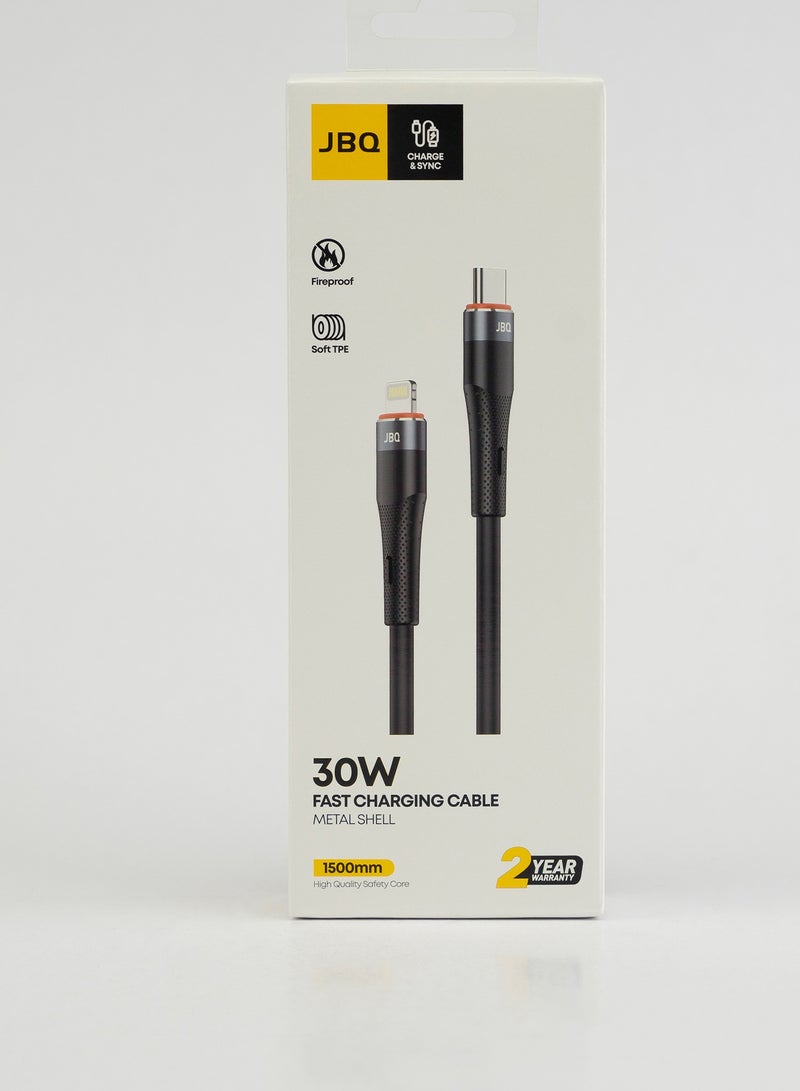 JBQ USB Type C To Lightning Fast Charging Cable For iPhone Chargers - Image 3