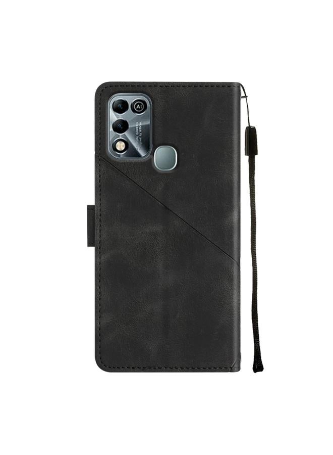 اس-توب جراب لهاتف Infinix Hot 11 Play / Hot 10 Play / Hot 9 Play مصنوع من الجلد المنقوش الملمس - Image 3