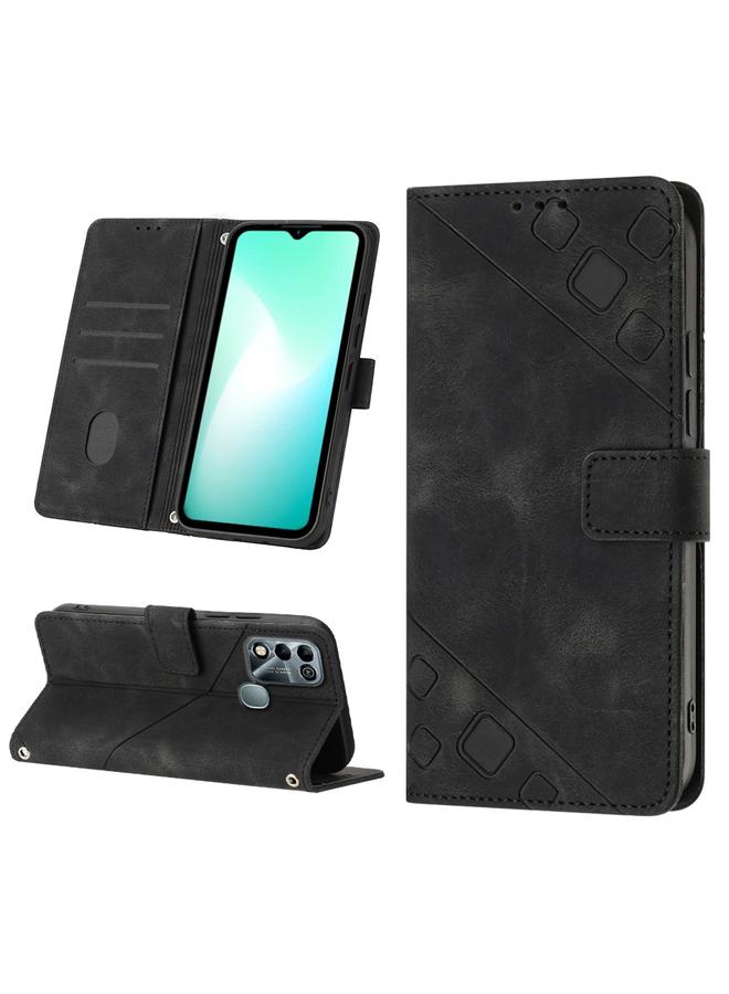 اس-توب جراب لهاتف Infinix Hot 11 Play / Hot 10 Play / Hot 9 Play مصنوع من الجلد المنقوش الملمس - Image 1