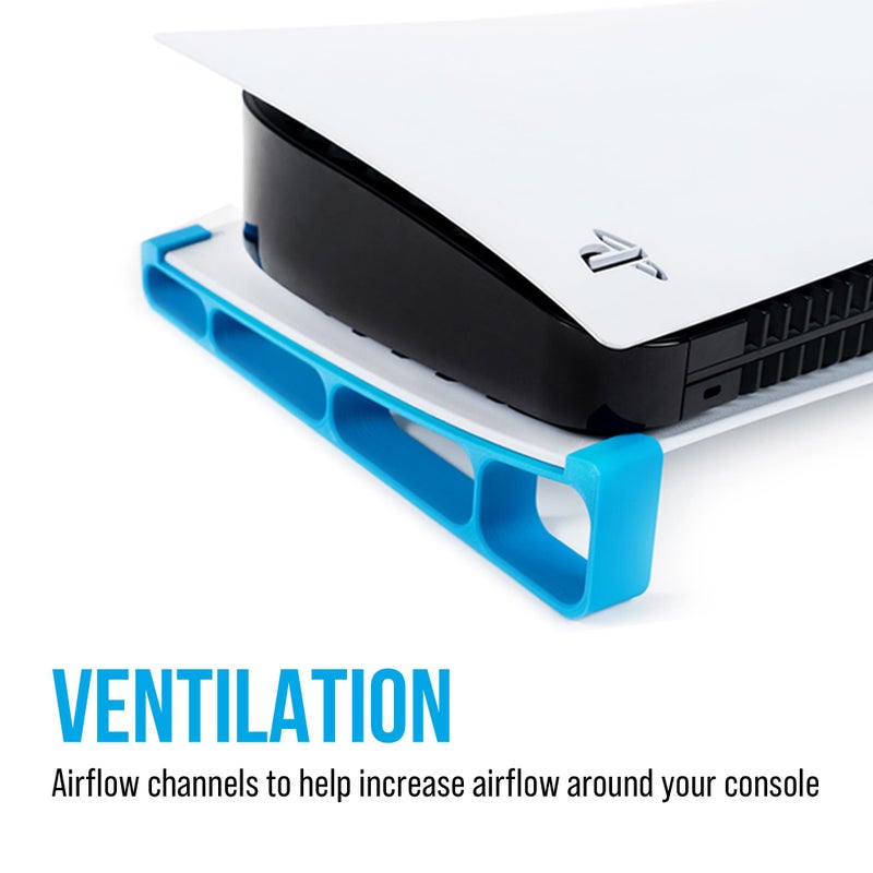 Glistco Skates - Horizontal Stand Compatible with PS5 - Disc Edition (Blue) - Image 4