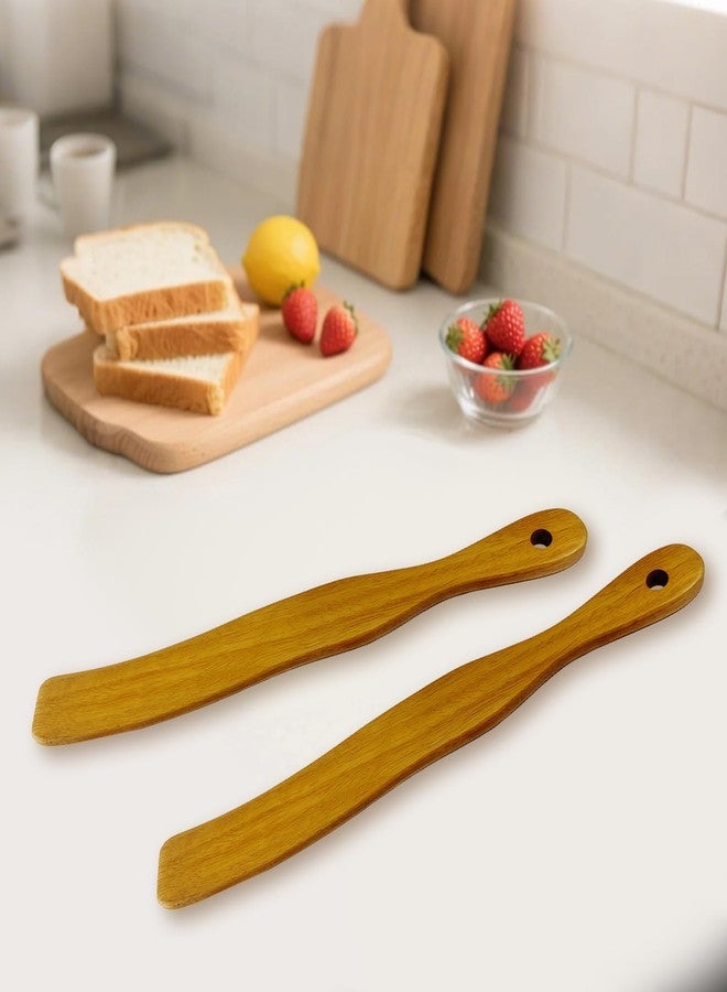 MCSDFN Wooden Spatula for Cooking Sourdough Spurtles Kitchen Sourdough Tools Wooden Spurtle Spatula Dough Stir with Hanging Holes for Cooking, Baking, Spreading, Mixing, 1 Pcs - Image 3