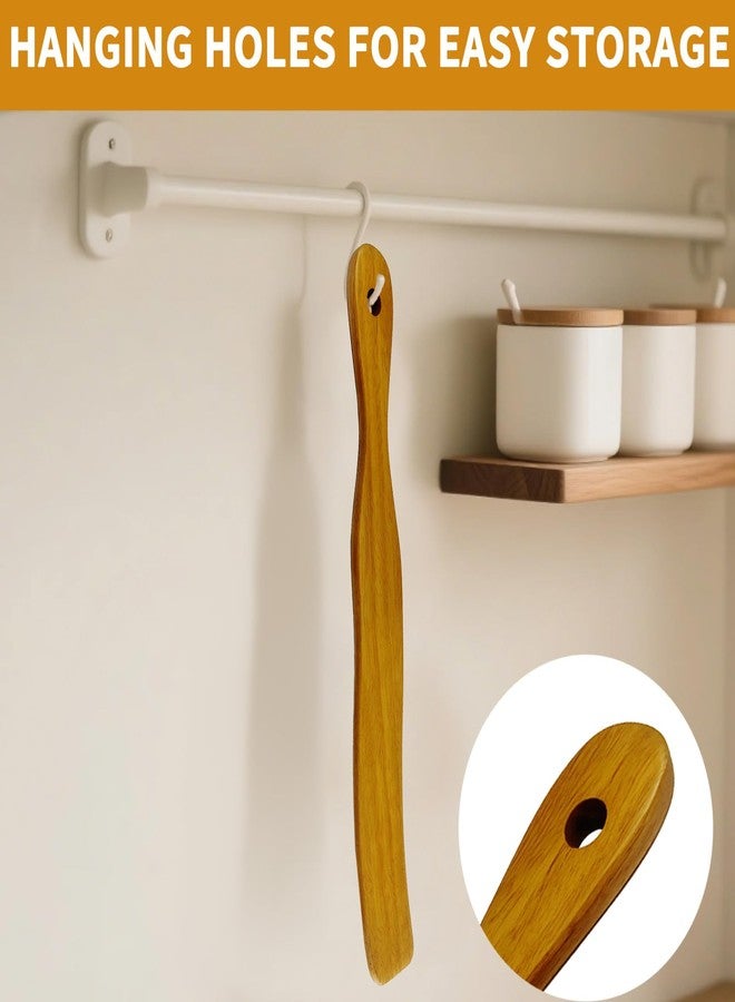 MCSDFN Wooden Spatula for Cooking Sourdough Spurtles Kitchen Sourdough Tools Wooden Spurtle Spatula Dough Stir with Hanging Holes for Cooking, Baking, Spreading, Mixing, 1 Pcs - Image 5