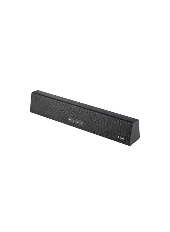 KISONLI LED-805 Bluetooth HiFi Soundbar, Powerful 2*5 W Sound, 1800mAh Battery, Built-in Mobile Holder, USB and TF Support - Black - Image 1