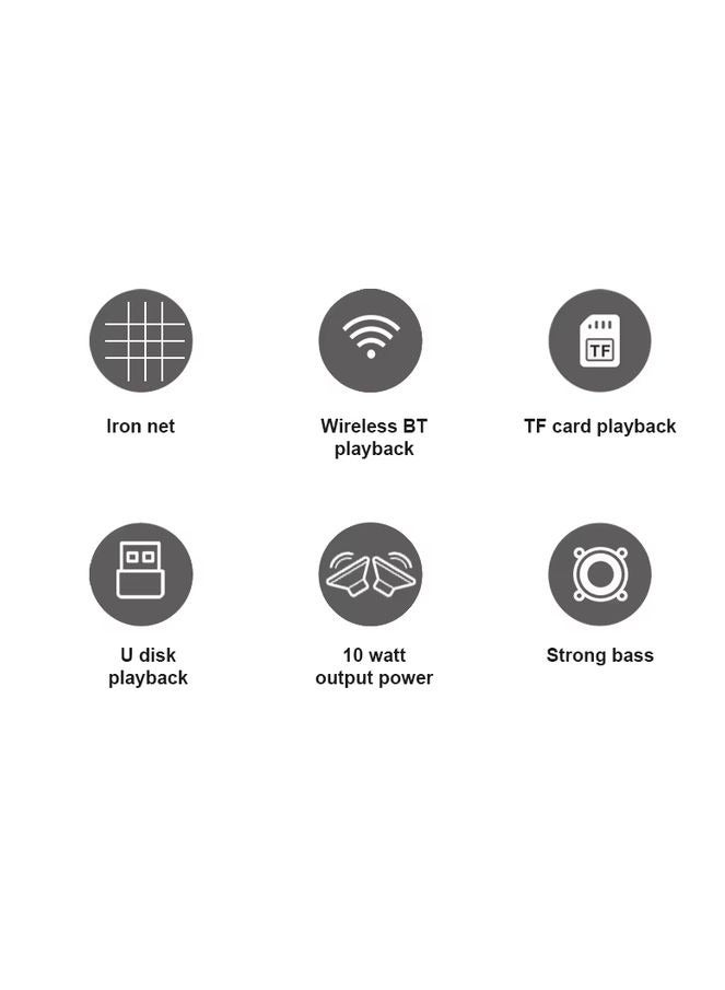 KISONLI LED-805 Bluetooth HiFi Soundbar, Powerful 2*5 W Sound, 1800mAh Battery, Built-in Mobile Holder, USB and TF Support - Black - Image 5