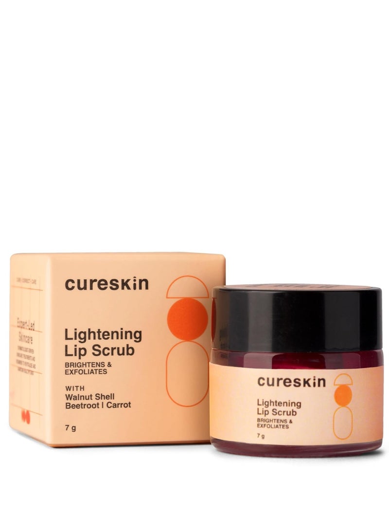 Cureskin Lightening Lip Scrub for Men and Women | Lip Scrub for Dark Lips to Lighten Pink - Image 1