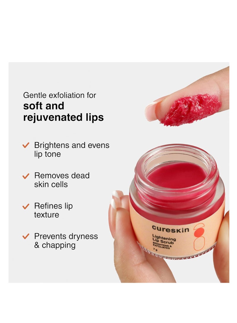 Cureskin Lightening Lip Scrub for Men and Women | Lip Scrub for Dark Lips to Lighten Pink - Image 2