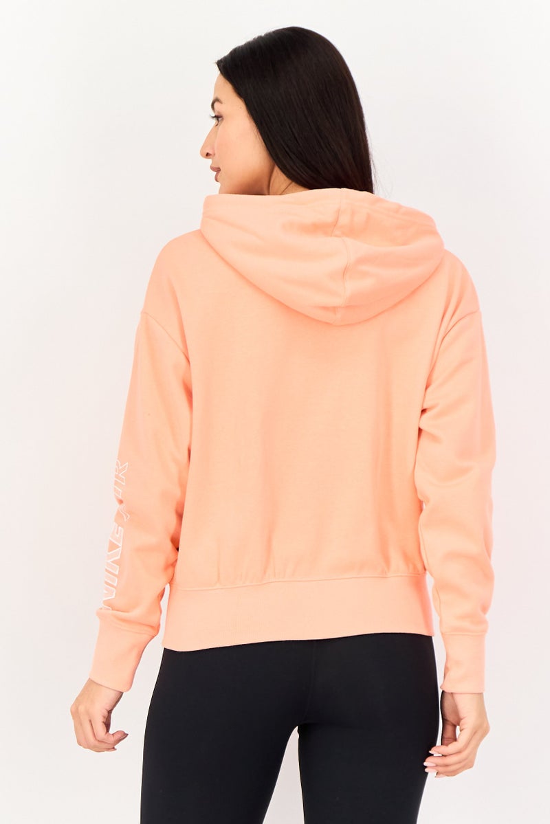 Nike Women Sportswear Fit Long Sleeve Outdoor Hoodie, Light Coral - Image 2