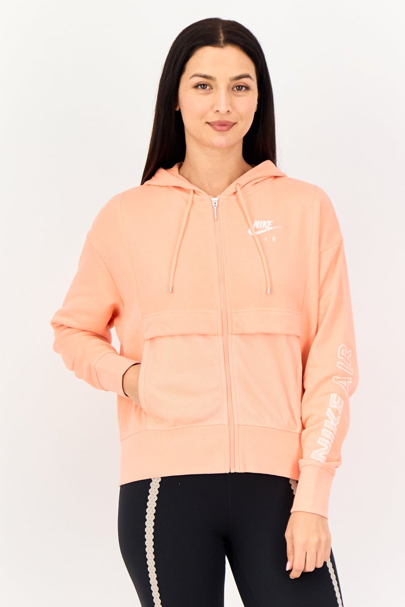 Nike Women Sportswear Fit Long Sleeve Outdoor Hoodie, Light Coral - Image 1