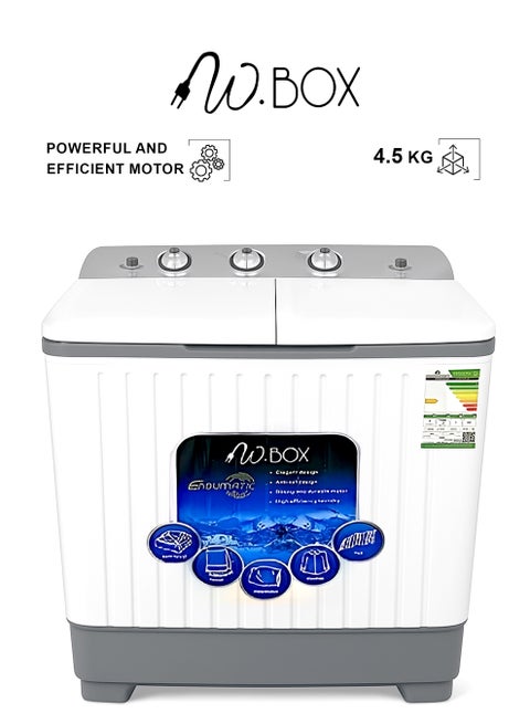 Twin Tub Washing Machine - Top Load - 4.5 KG - White - WBTT5BLACK