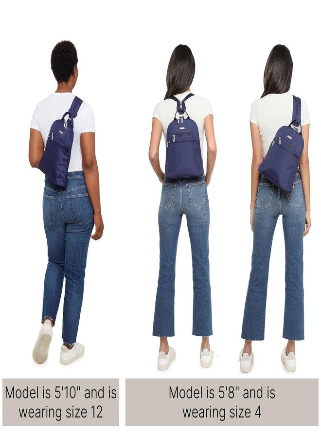 Baggallini Essential Mini Backpack Purse for Women - Built-in RFID Card Holder - Convertible Sling Bag with Adjustable Shoulder Strap - Image 5