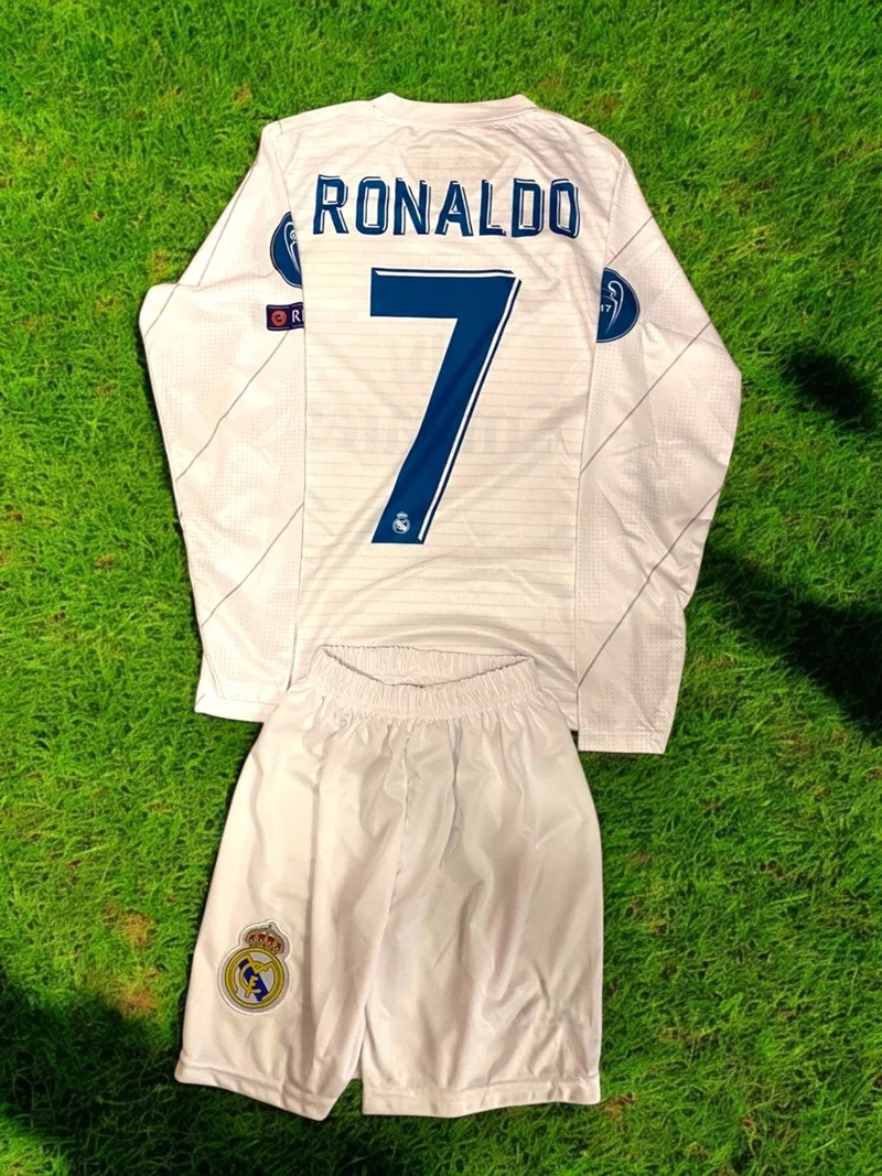 North Stand Nostalgic Real Madrid Long Sleeve Kids Ronaldo Jersey