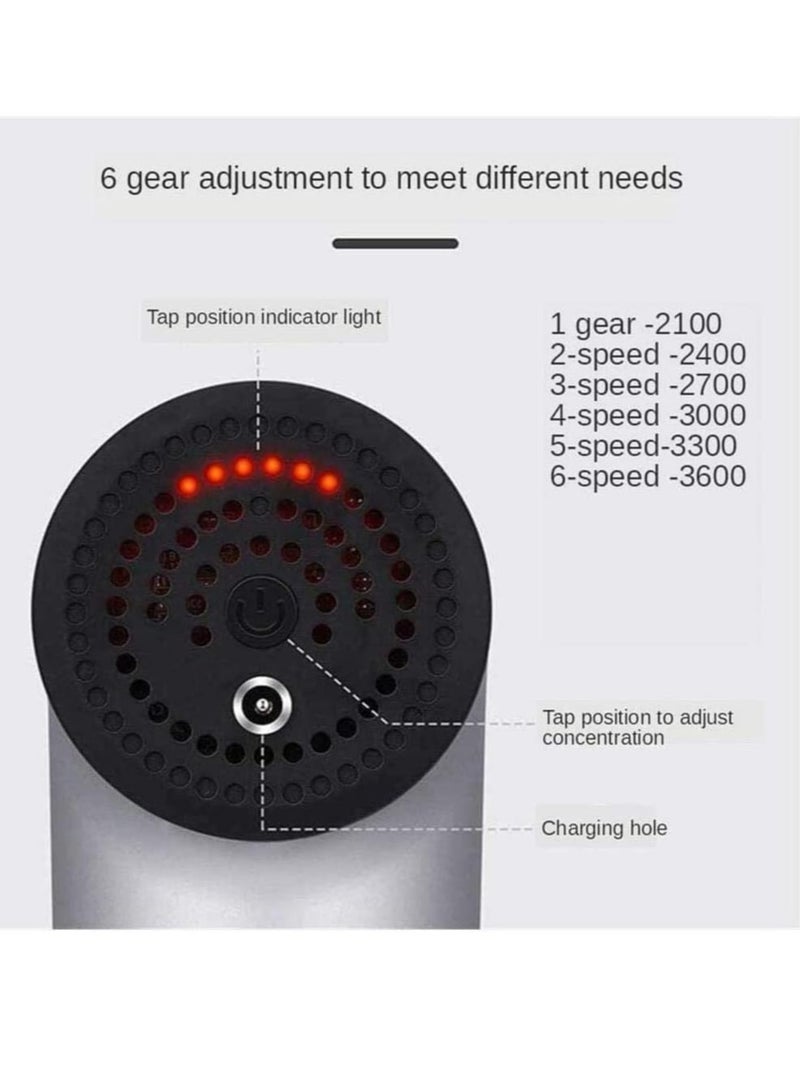 ELTRAZONE Muscle Massager Fascia Gun KH-320 (Grey) – Deep Tissue Massage for Pain Relief, Muscle Recovery, and Relaxation – Portable, Adjustable Speed, Quiet Operation – Ideal for Back, Neck, Shoulders & Legs - Image 5