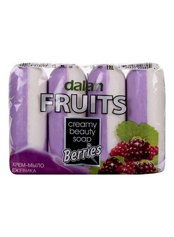 Dalan Fruits Creamy Beauty Soap Berries Purple And White 100 Grams (Pack Of 4) - Image 4