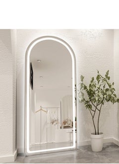 Generic Arched Full Length Mirror, 70 * 150cm Full Body Mirror with Stand, Hanging or Leaning Against Wall,Mirror with Aluminum Alloy Frame for Bedroom or Living Room, Gold  - Image 2