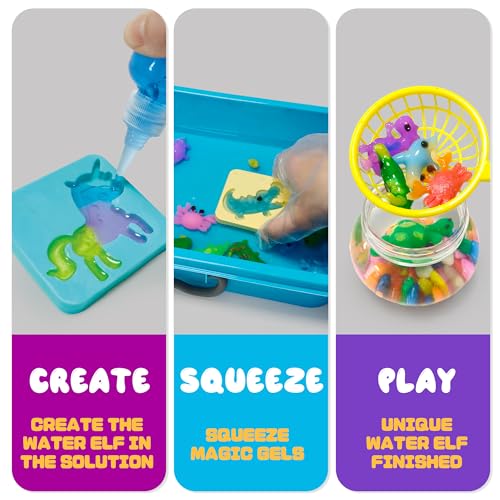 AGENTLAN Magic Water Elf Toy KitAqua Fairy Squishy Making kit with 10 Water gels8 moldsMagic Jelly elfGlow in the Dark Water Pets Craft KitsSensory Toy Gift Ages 3 4 5 6 7 8 9 - Image 5