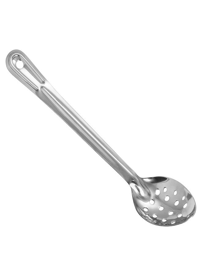 Winco Stainless Steel Basting Spoon, Perforated, 13", 1.5mm - Image 2