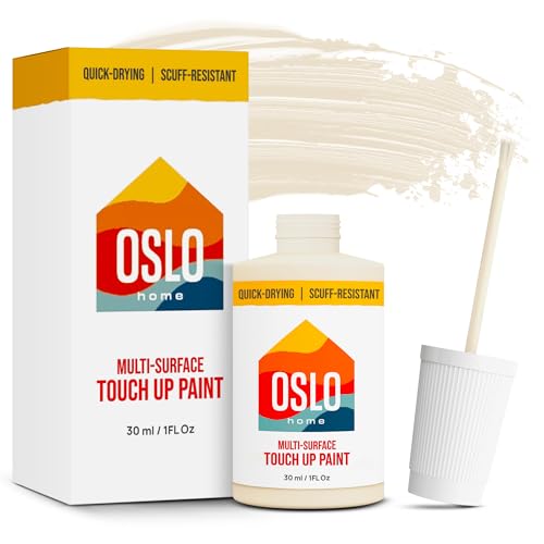 Oslo Home Touch Up Paint, Classic White, 1oz, Matte, w/brush in bottle, Quick drying, for Home repairs, Kitchen Cabinets,Furniture - Image 1