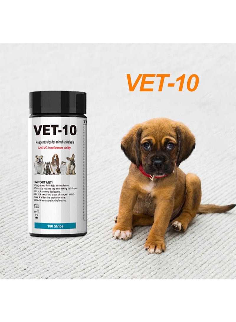 HaLunhi Dog, Cat, Pet Urine Test Strips 10 Parameters Urine Test Strips for Leukocytes, Nitrite, Urobilinogen, Protein, PH, Blood, Specific Gravity Ketone, Bilirubin and Glucose - 100 Strips Per Tub - Image 4