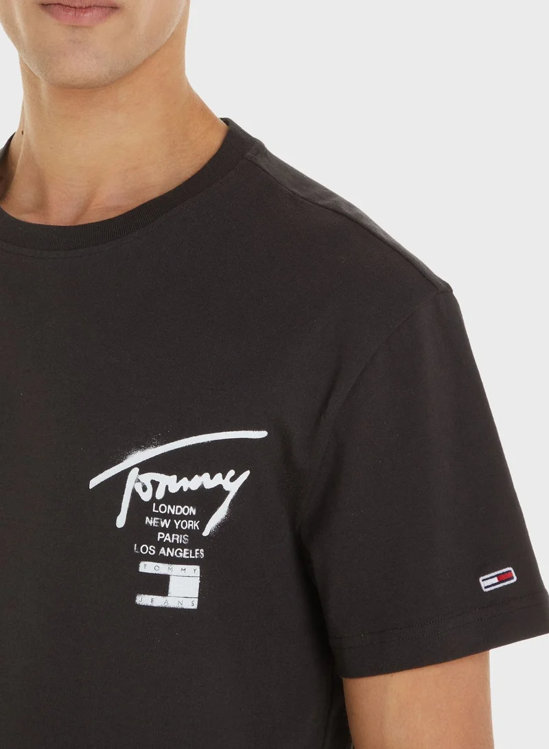 TOMMY JEANS Graphic Crew Neck T-Shirt