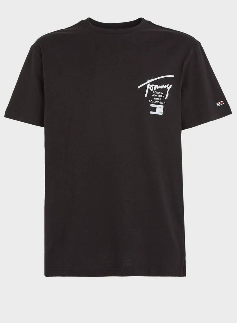 TOMMY JEANS Graphic Crew Neck T-Shirt