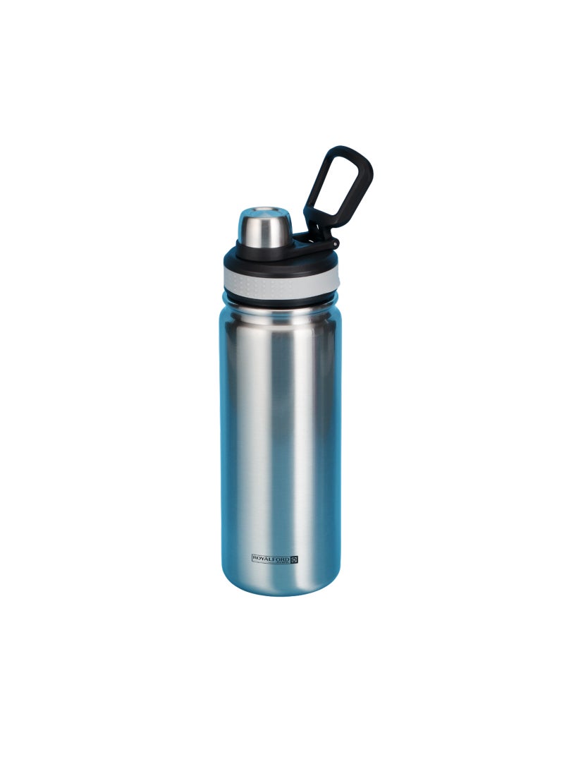 Royalford SS Vacuum Sports Bottle, 650ml Water Bottle, RF10983 | Double Wall Vacuum Insulation | Keep Drinks Hot Or Cold For Hours | Silicon Handle | Leak-Proof Lid Multicolour - Image 1