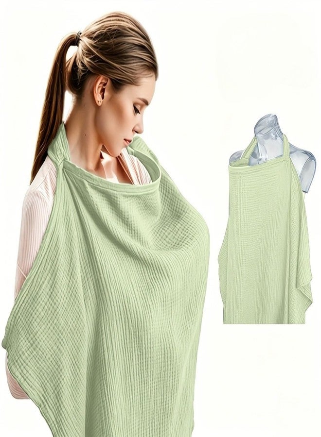 Kelexx Nursing Cover for Baby Breastfeeding – Breathable 100% Cotton Nursing Apron with Rigid Hoop, Privacy Cover, Lightweight Car Seat Canopy & Multi-Use Baby Essentials -Multi Color (Taupe/Khaki) - Image 1