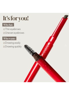 Espoir Espoir The Brow Easy Shaping Pencil # Light Brown | Elaborately designed Leaf-shaped Eyebrow Pencil Tip for Quick and Easy to draw fine lines | Longlasting sharp tip and natural color  - Image 4