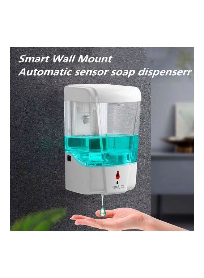 700ml Wall-Mount Automatic IR Sensor Kitchen Bathroom Lotion Soap Dispenser White 20*10*20cm - Image 1