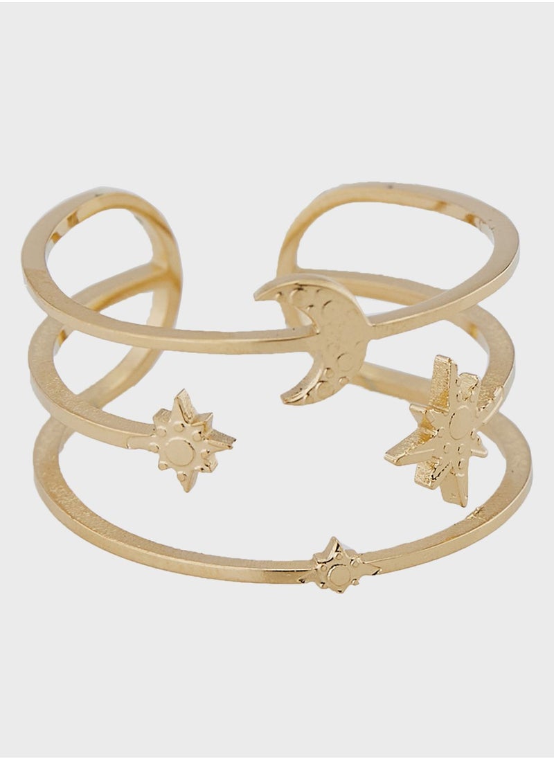 Lady Mauve MIRANDA MOON & STAR RING  - Image 1