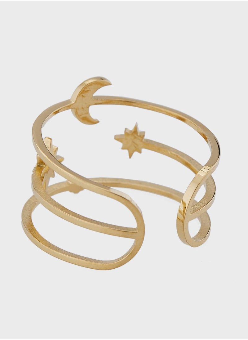 Lady Mauve MIRANDA MOON & STAR RING  - Image 2