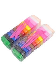 Magic Air Dry Clay Soft and Light Clay with Sculpting Tools, for Kids Art Crafts, Multi-Color Interactive Modeling Clay Toy Pack of 24